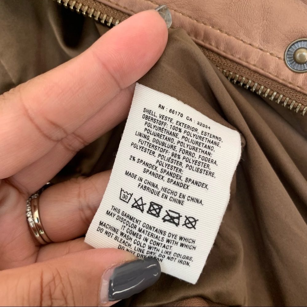 Anthropologie Hei Hei Vegan Leather Bomber Moto Jacket XXSmall - Picture 16 of 16